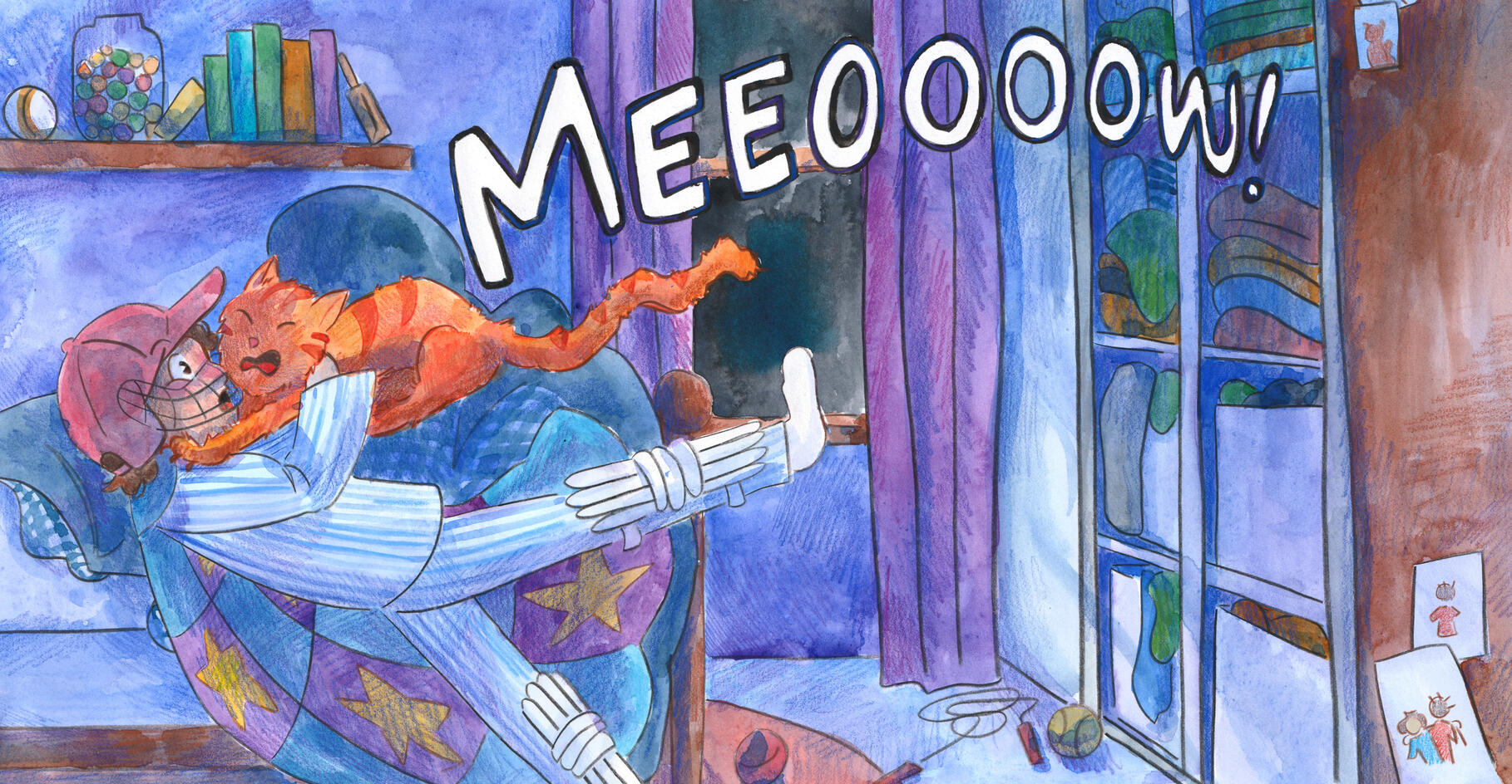 Henry and the Wardrobe Monster - Full Colour Double Spread